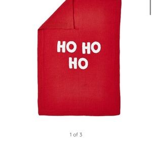 Pottery barn Christmas themed stroller blanket